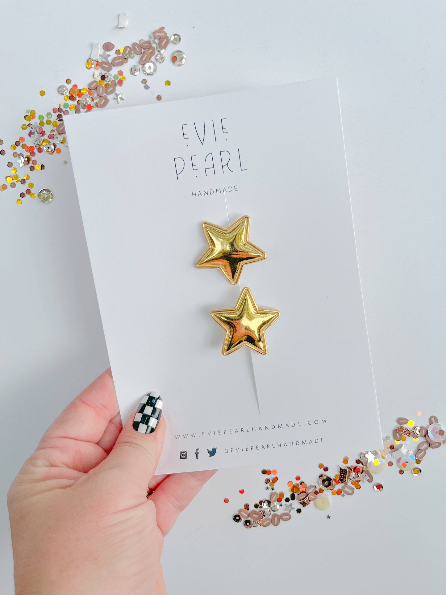 Gold Star Mini Clip Pigtail Set