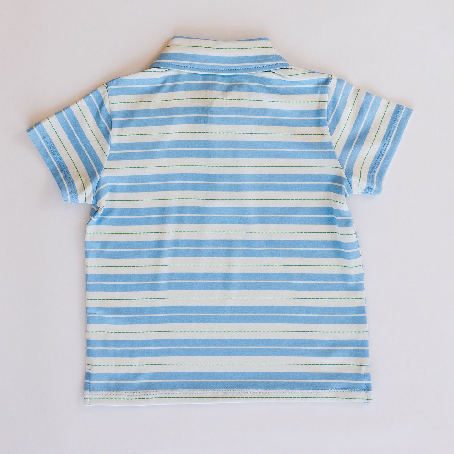 Kyle Polo (Blue & Green Ticking Stripe)