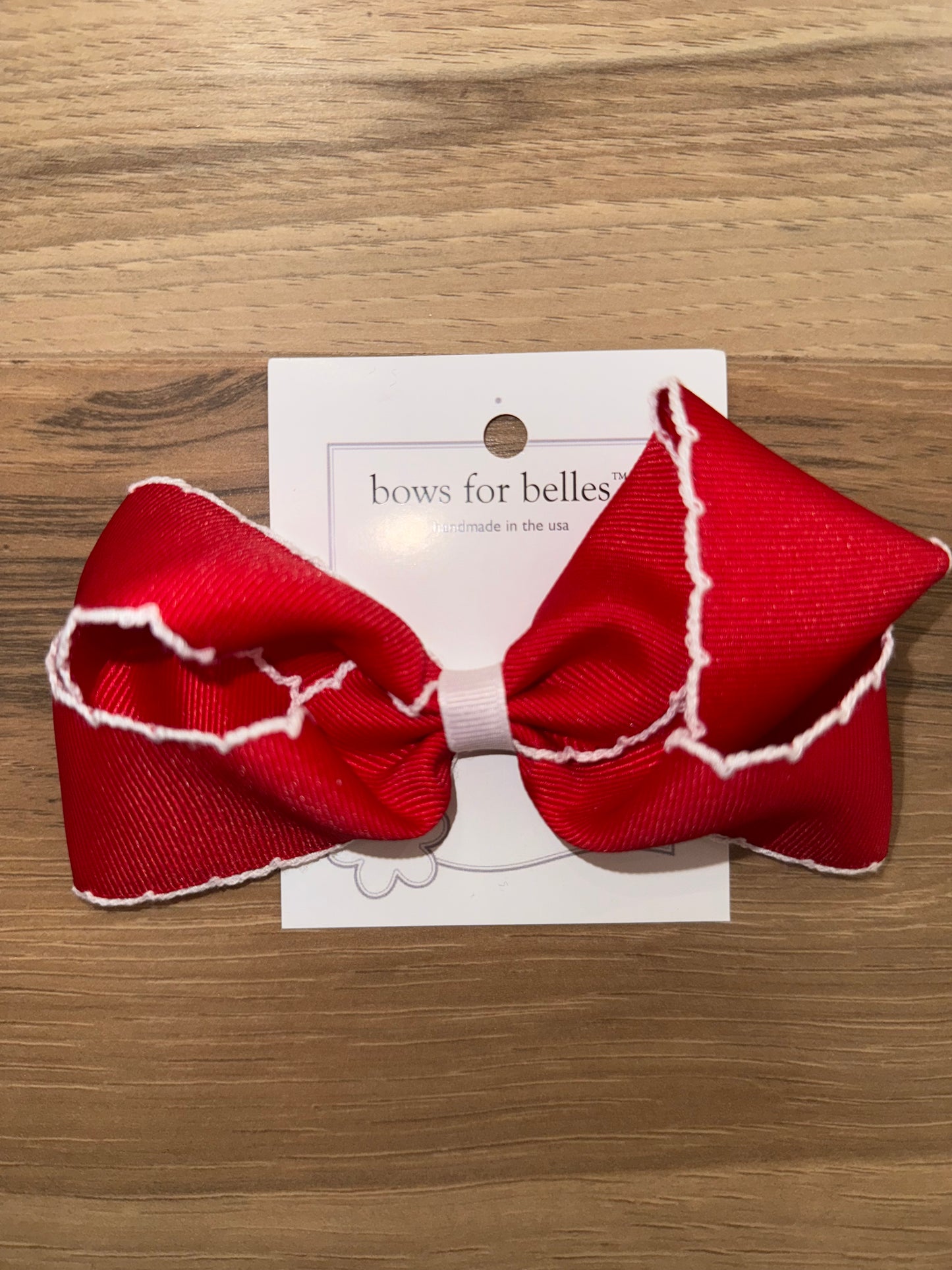 Red Moonstitch Bow