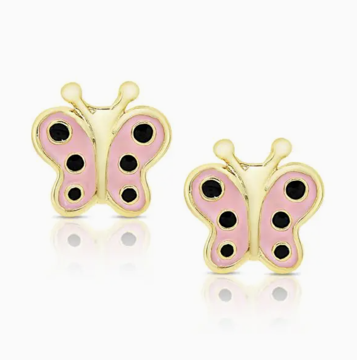 Butterfly Stud Earrings - Pink