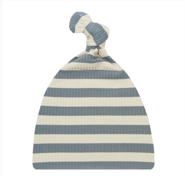 LINCOLN RIBBED TOP KNOT HAT