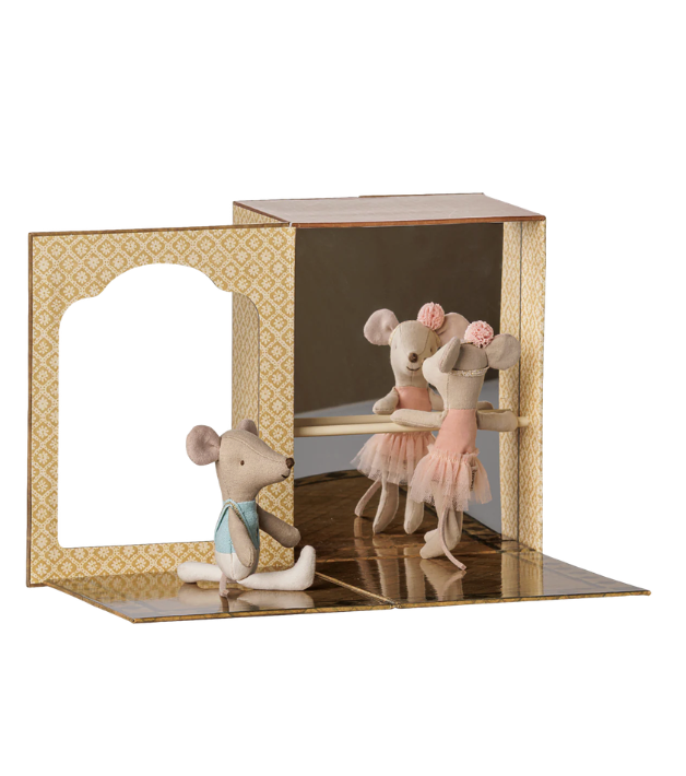Ballet Mice in Dance Studio - Little Sis & Bro