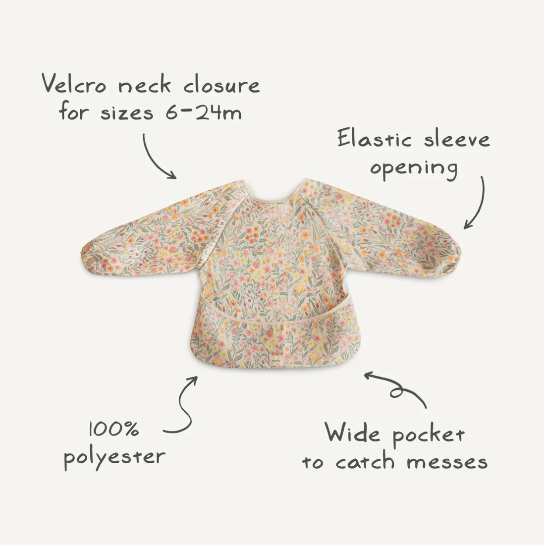 Long Sleeve Bib (Dinos)