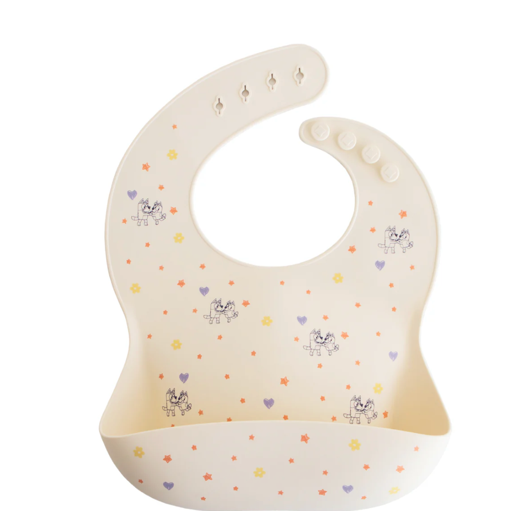 Bluey x Mushie Silicone Baby Bib