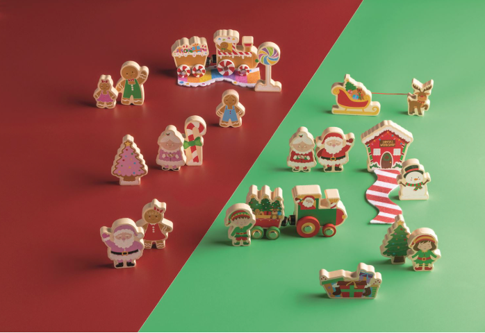 Christmas North Pole Wood Toy Set