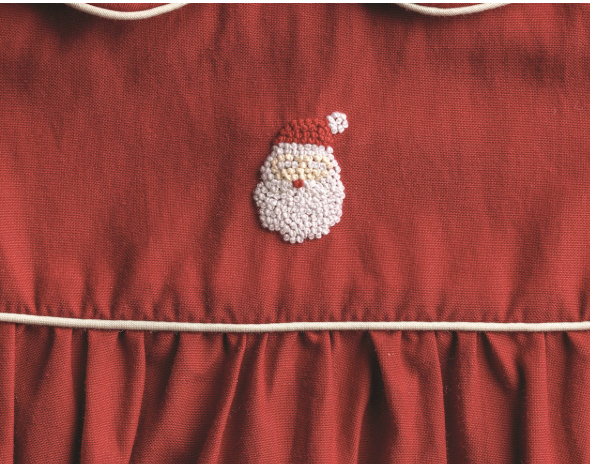 Santa Embroidered Bubble *FINAL SALE*
