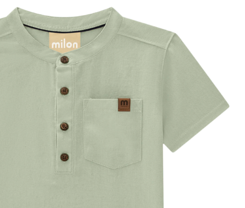 Soft Sage Henley Tee