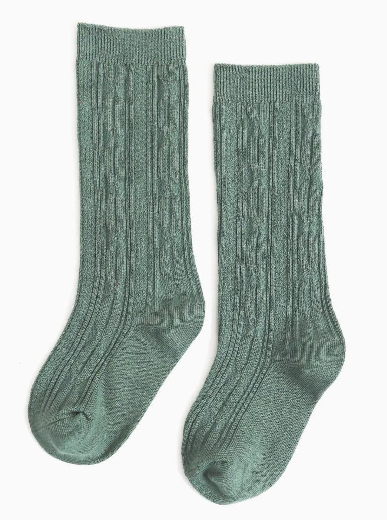 Cable Knit Knee High Socks