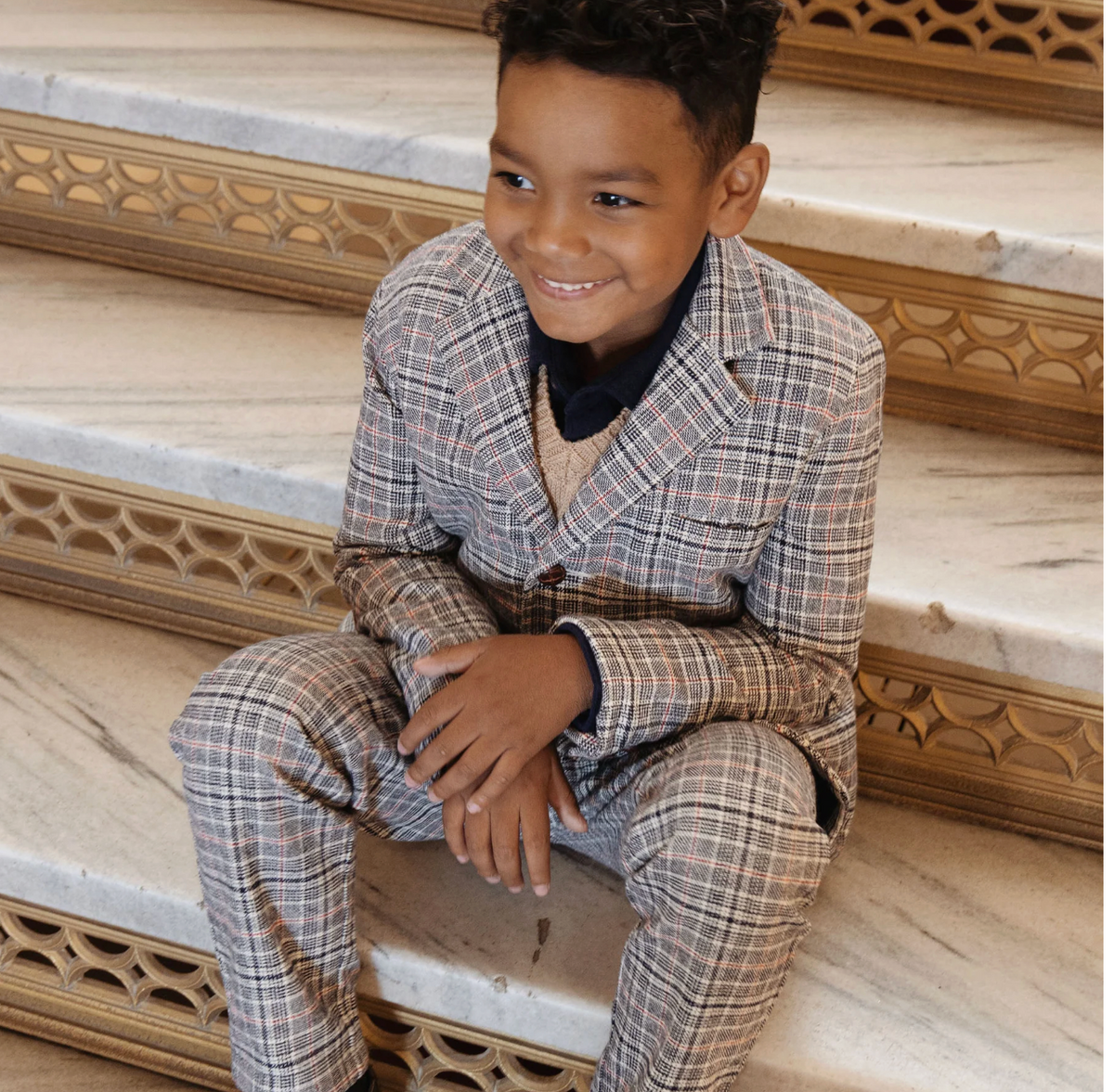 ORGANIC BRUSHED COTTON SUIT JACKET