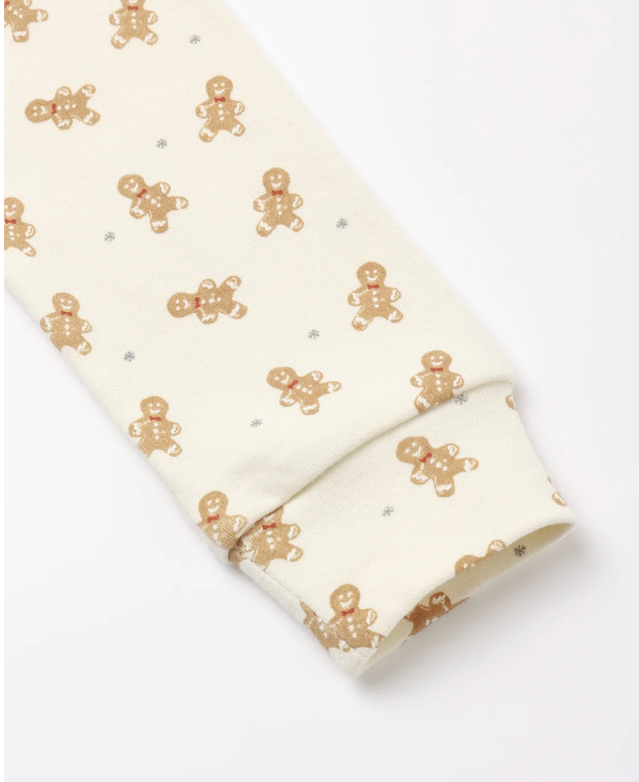 ORGANIC LONG SLEEVE PJ SET (GINGERBREAD)