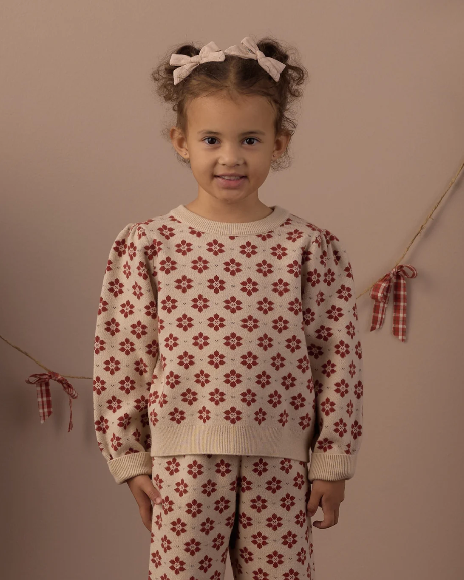 JACQUARD KNIT SET (POINSETTIA)