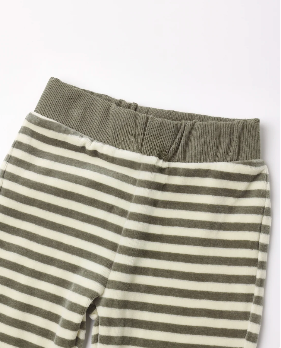 VELOUR RELAXED SWEATPANT (SPRUCE STRIPE)
