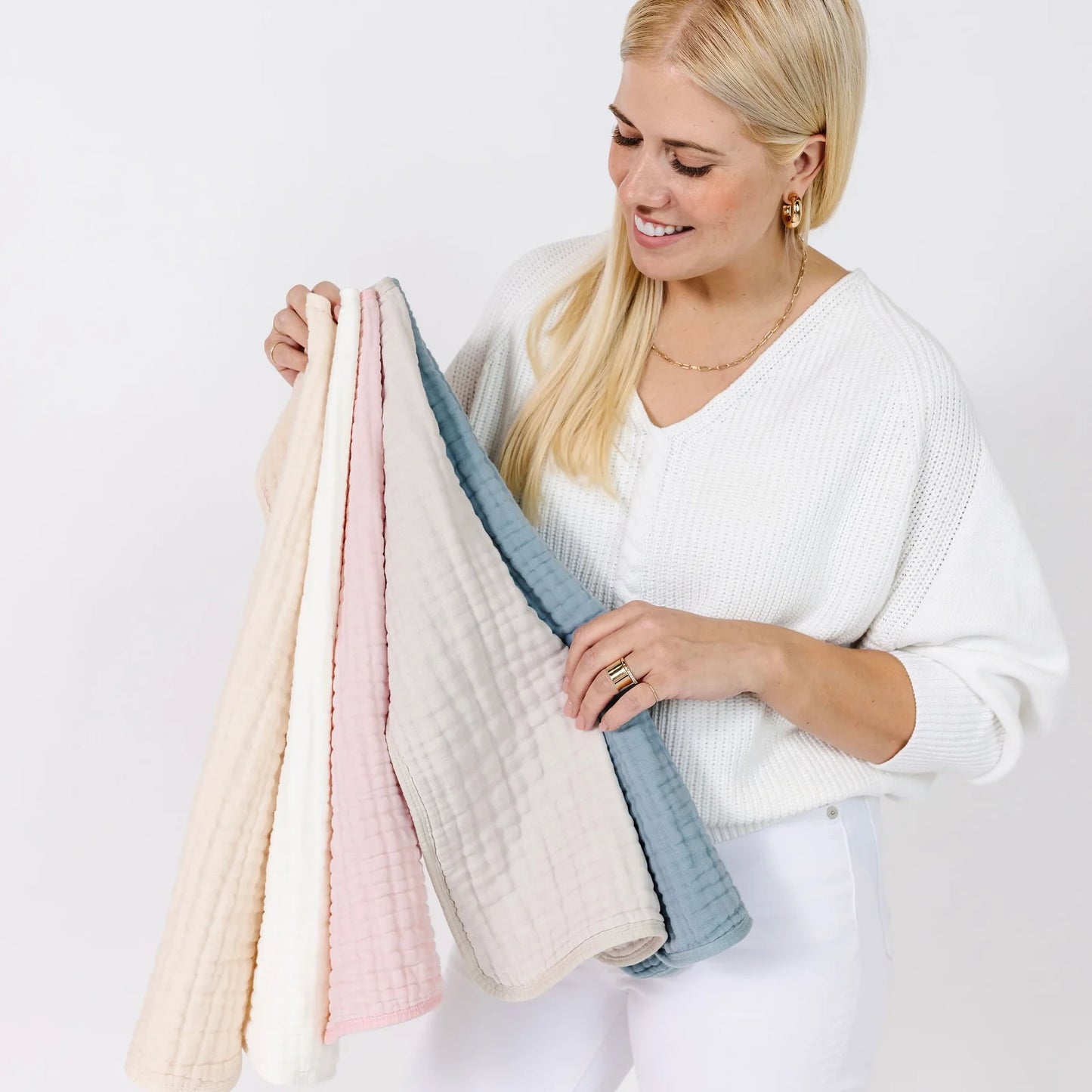 Cloud Muslin™ Burp Cloth 2 Pack (Blush)