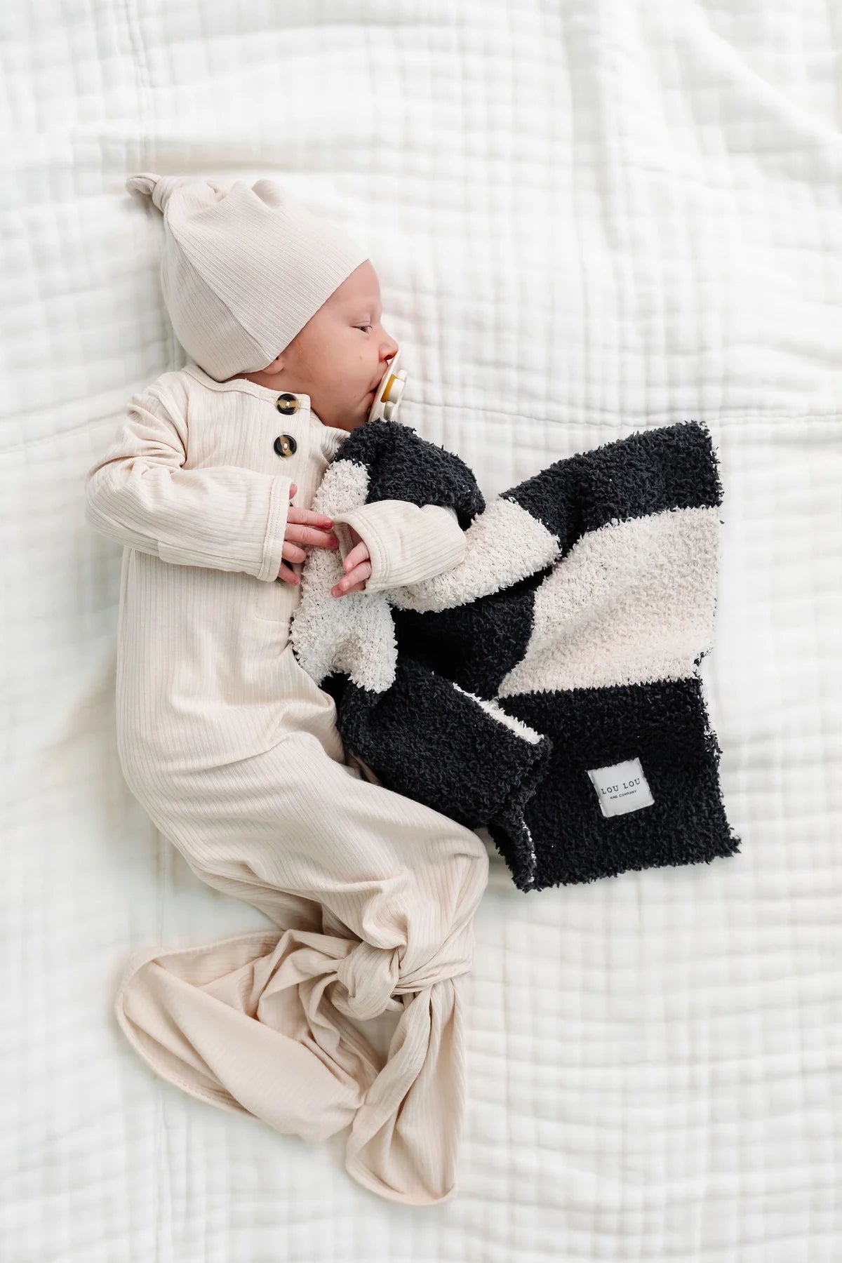 Chenille Lovey (Charcoal Check)