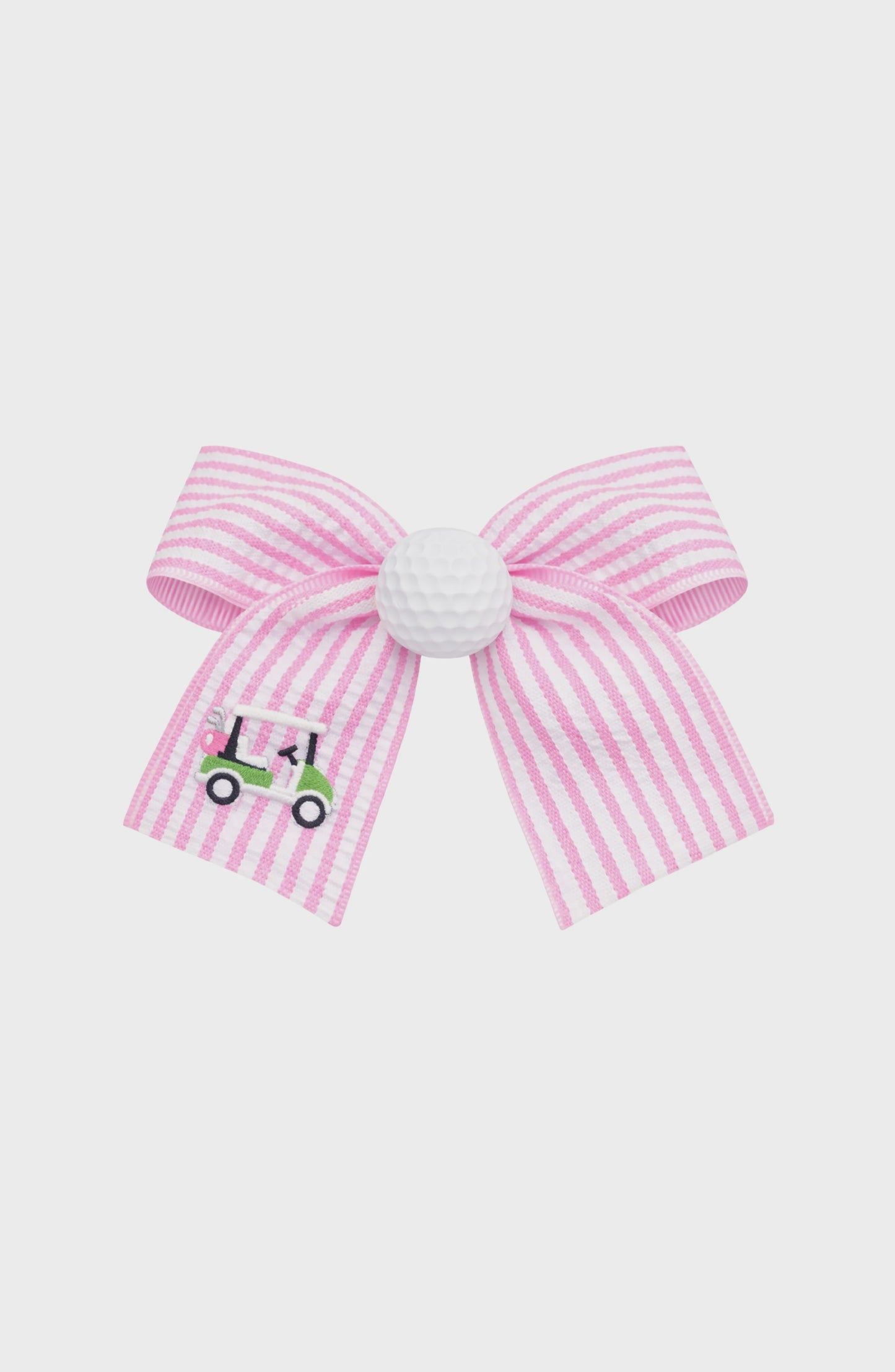 Golf Ball Hair Bow (Pink)