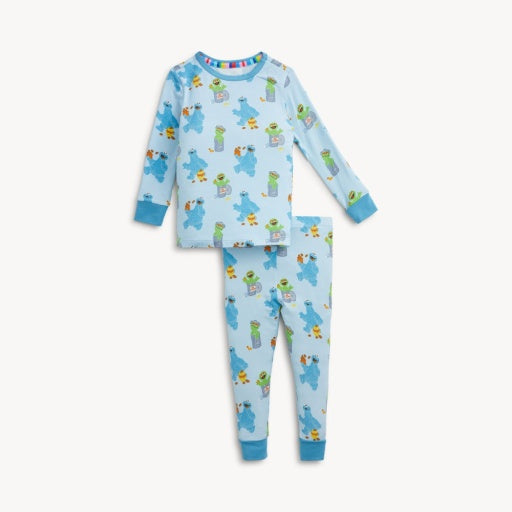 COOKIE MONSTER LONG SLEEVE PJ SET