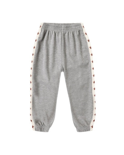 PANELED SWEATPANT (HEATHERED DUSTY BLUE)