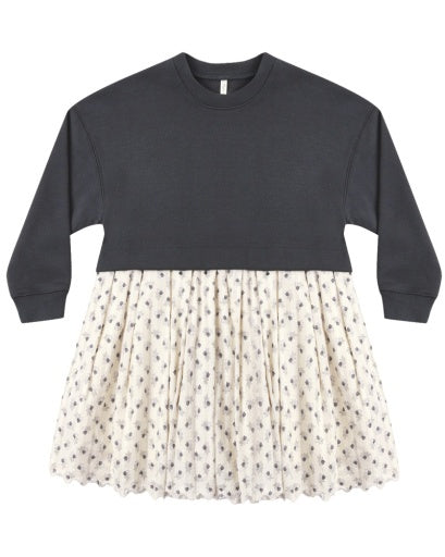 SWEATSHIRT DRESS VINTAGE FLEUR