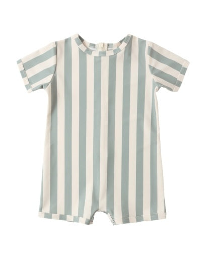 SHORTY ONE-PIECE GREEN STRIPE