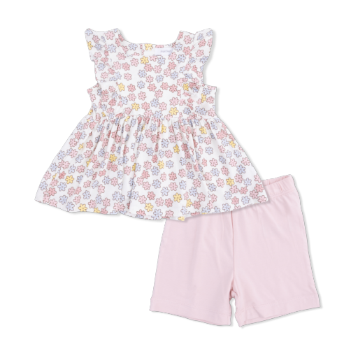Sarah Floral - Ruffle Tank and Bike Short