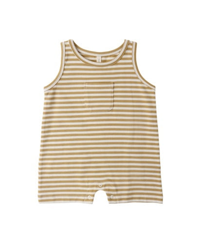SLEEVELESS ONE-PIECE HONEY STRIPE