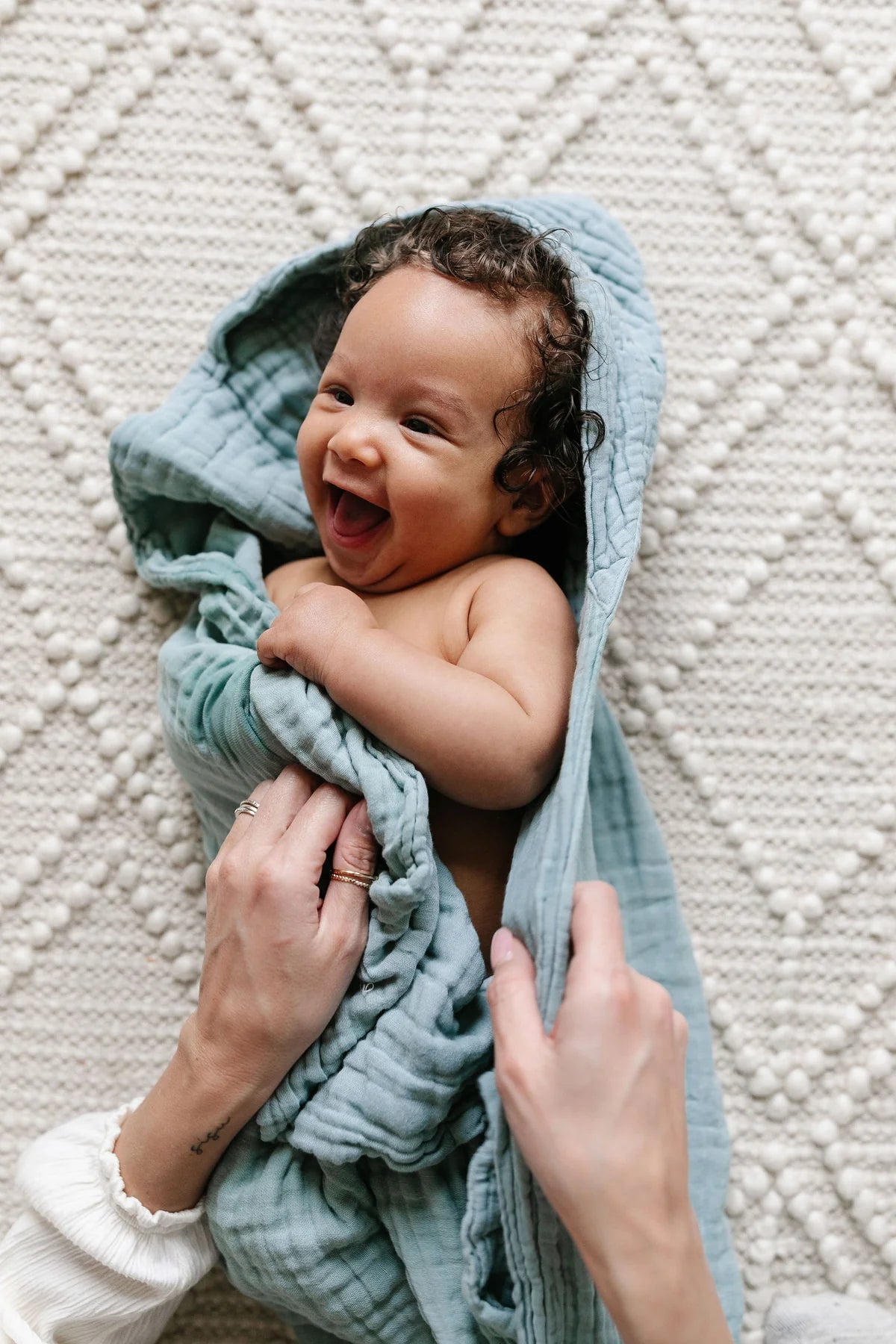 Infant Hooded Towel (Steel)