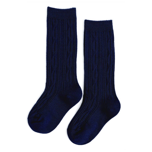 Cable Knit Knee High Socks