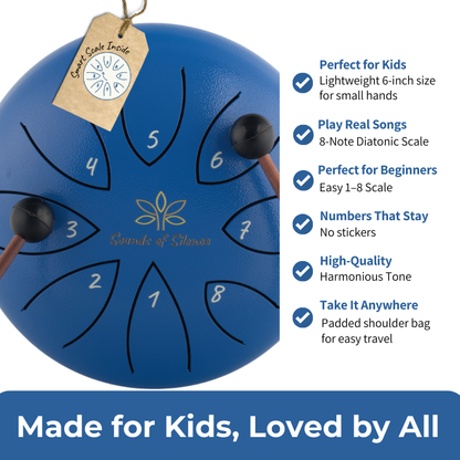 Magic Calm Drum Steel Tongue Drum Set (Blue)