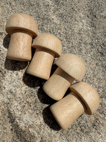 Oak Wood Mushroom Rattle