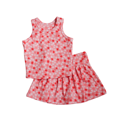 Sarah Set (Pink Ditsy Floral)