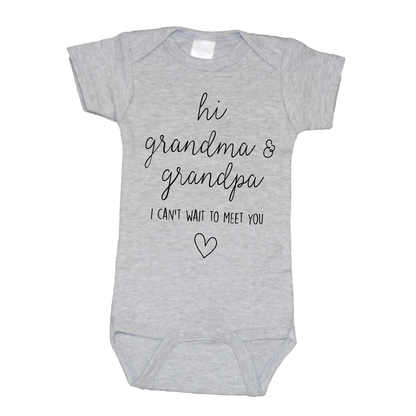 Grandma and Grandpa I Can't Wait to Meet You Onesie