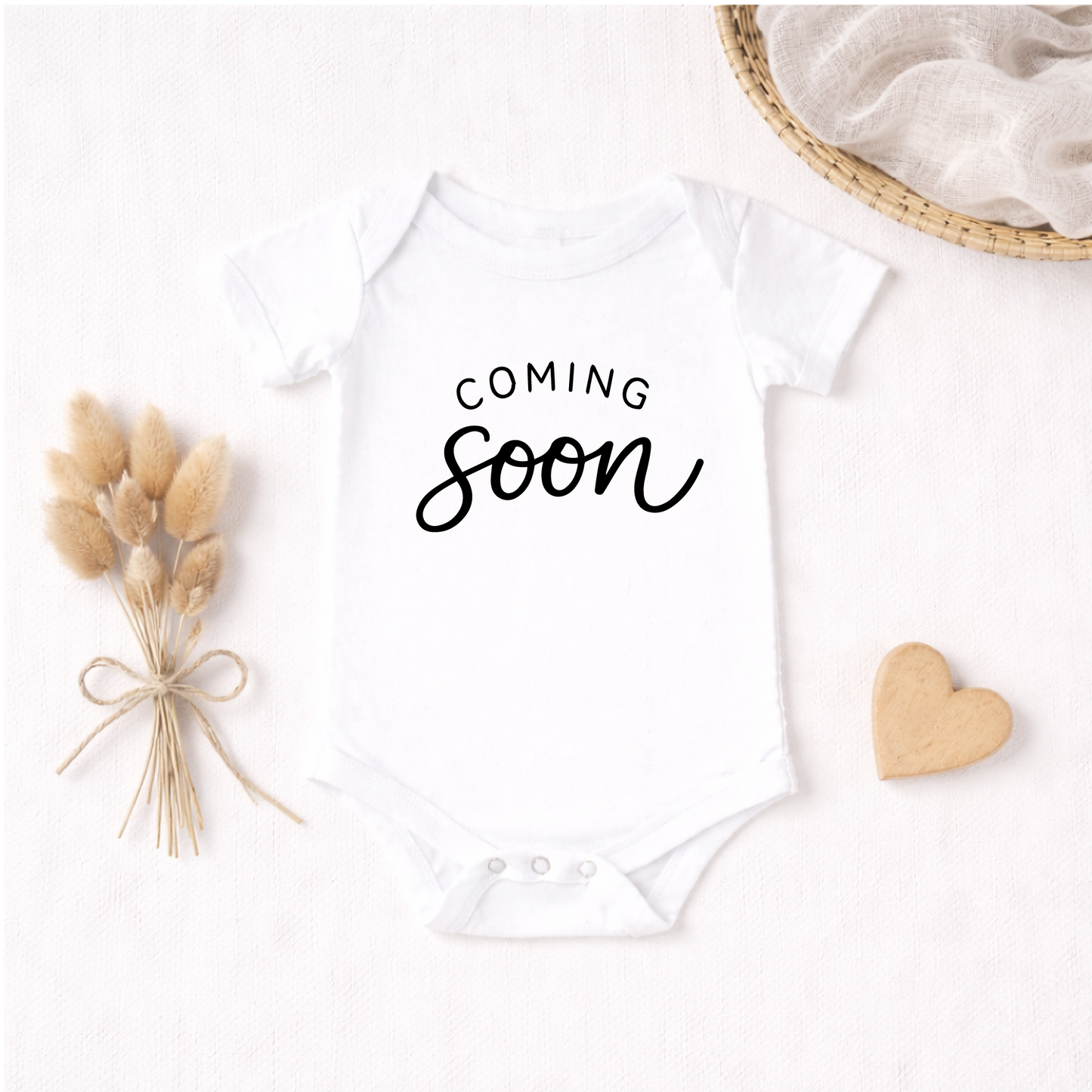 Coming Soon Onesie (White)