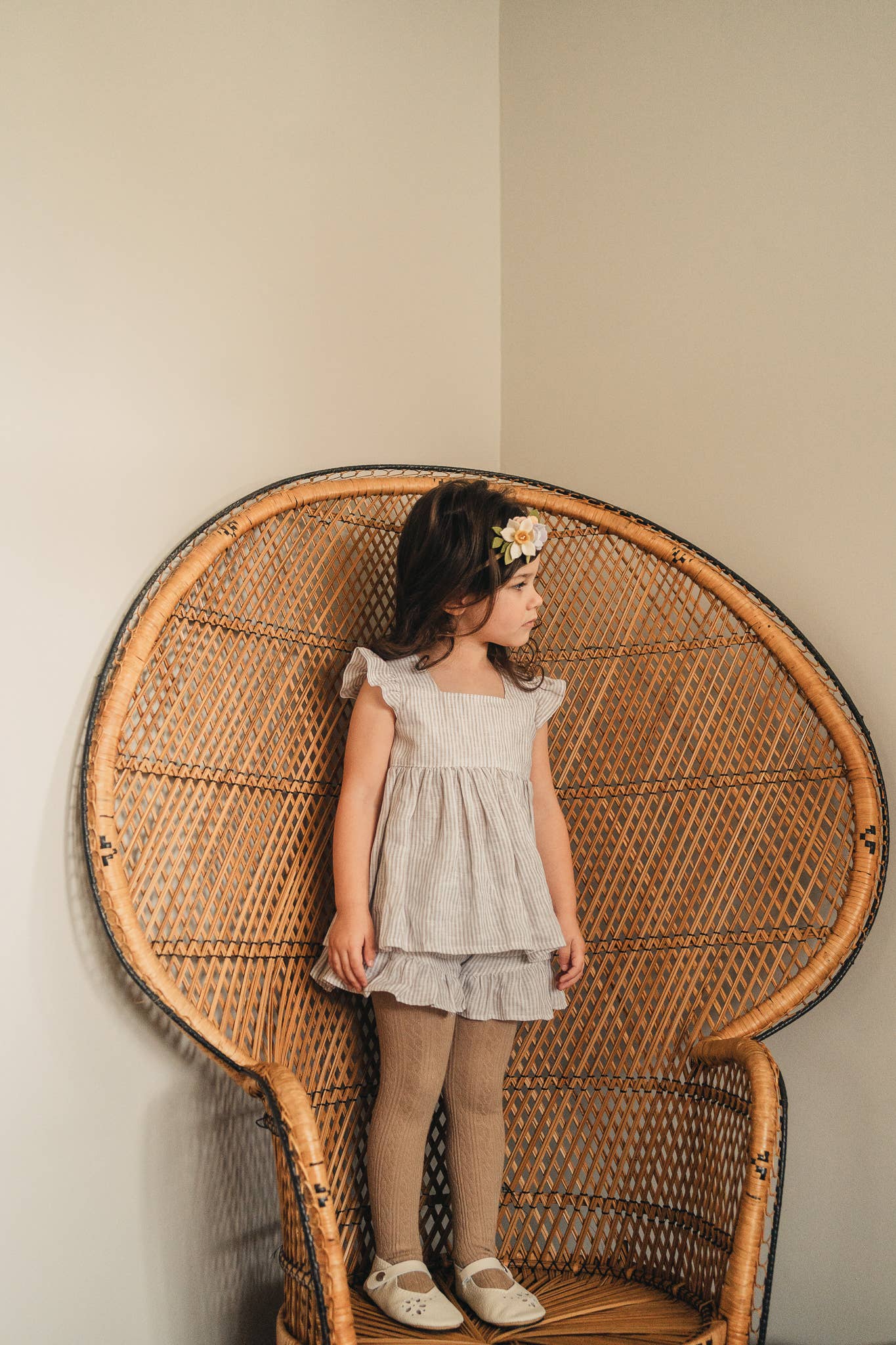 Cable Knit Tights - Oat