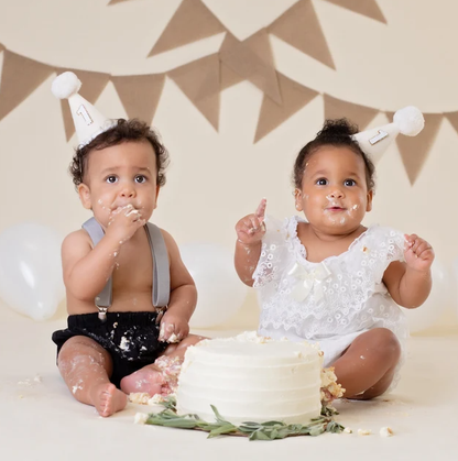 Linen 1st Birthday Hat