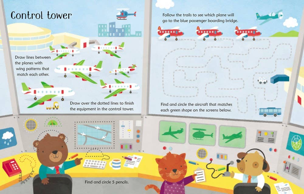 Wipe-Clean Airport Activities Book
