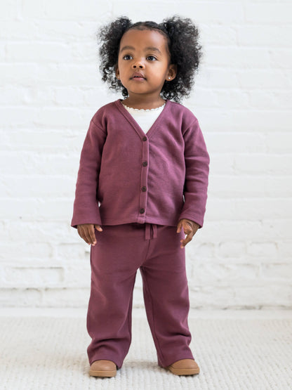 Clove Waffle Knit Pants (Mulberry)