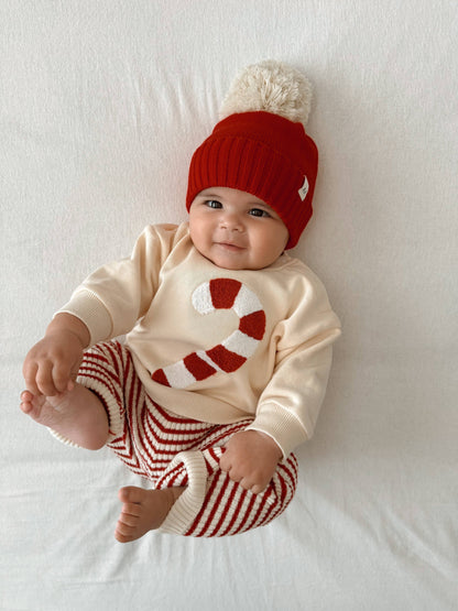 Candy Cane Chenille Pullover *FINAL SALE*