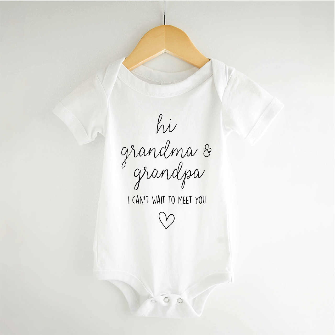 Grandma and Grandpa I Can't Wait to Meet You Onesie