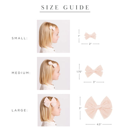 Tulle Pink Heart Bow Clip