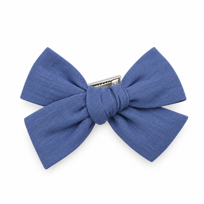 Linen Bow Alligator Clip