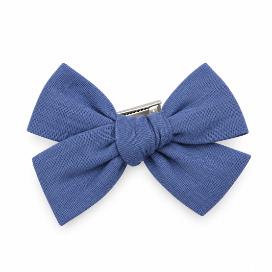 Linen Bow Alligator Clip