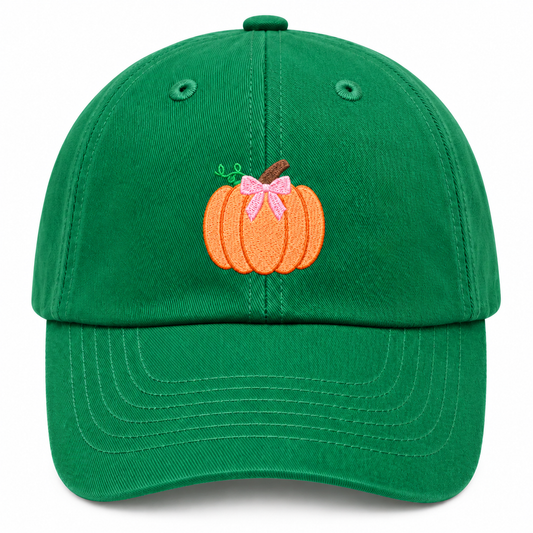 Pumpkin Bow Baseball Hat