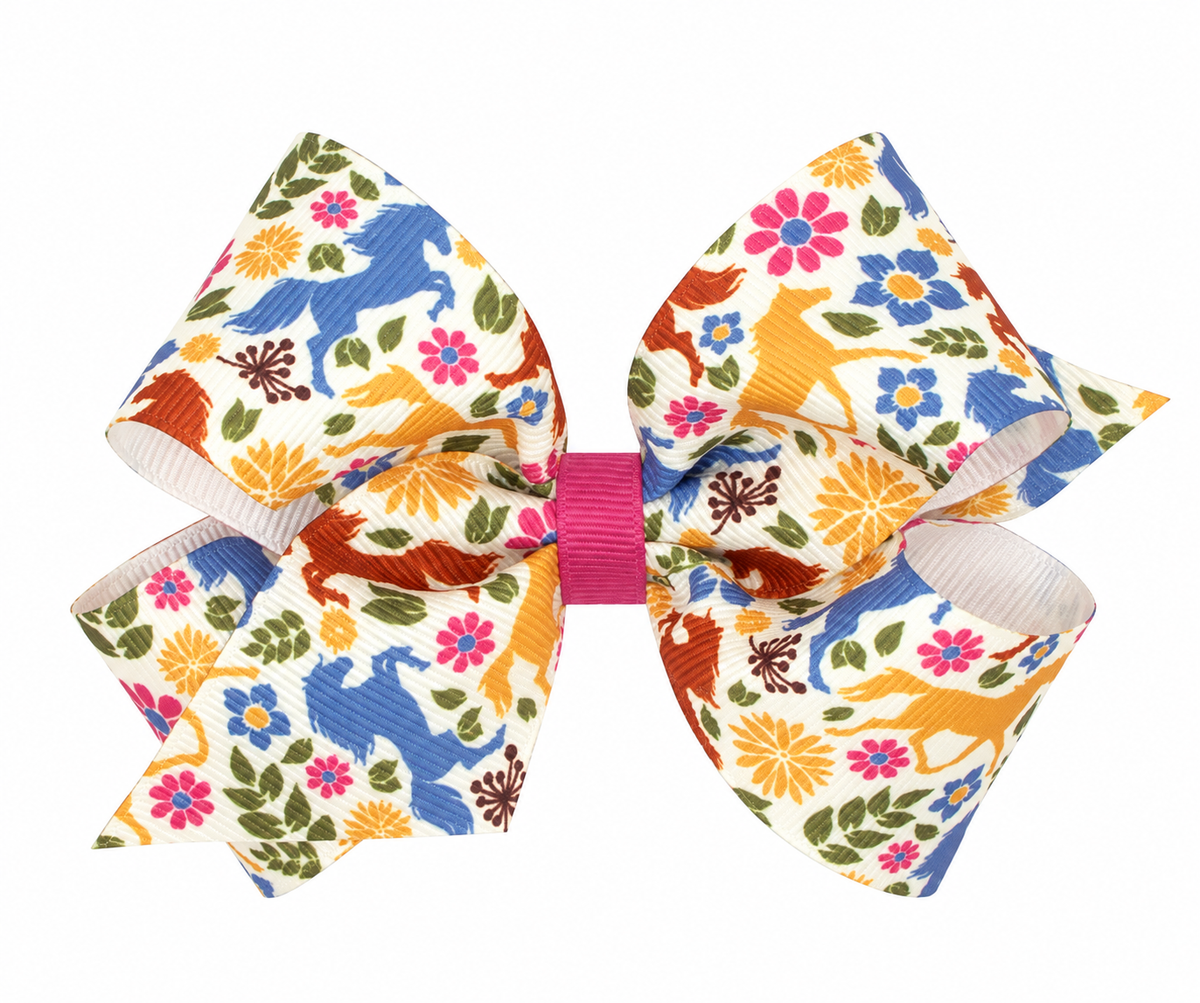 Grosgrain Western Print Bow