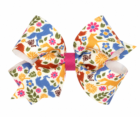 Grosgrain Western Print Bow