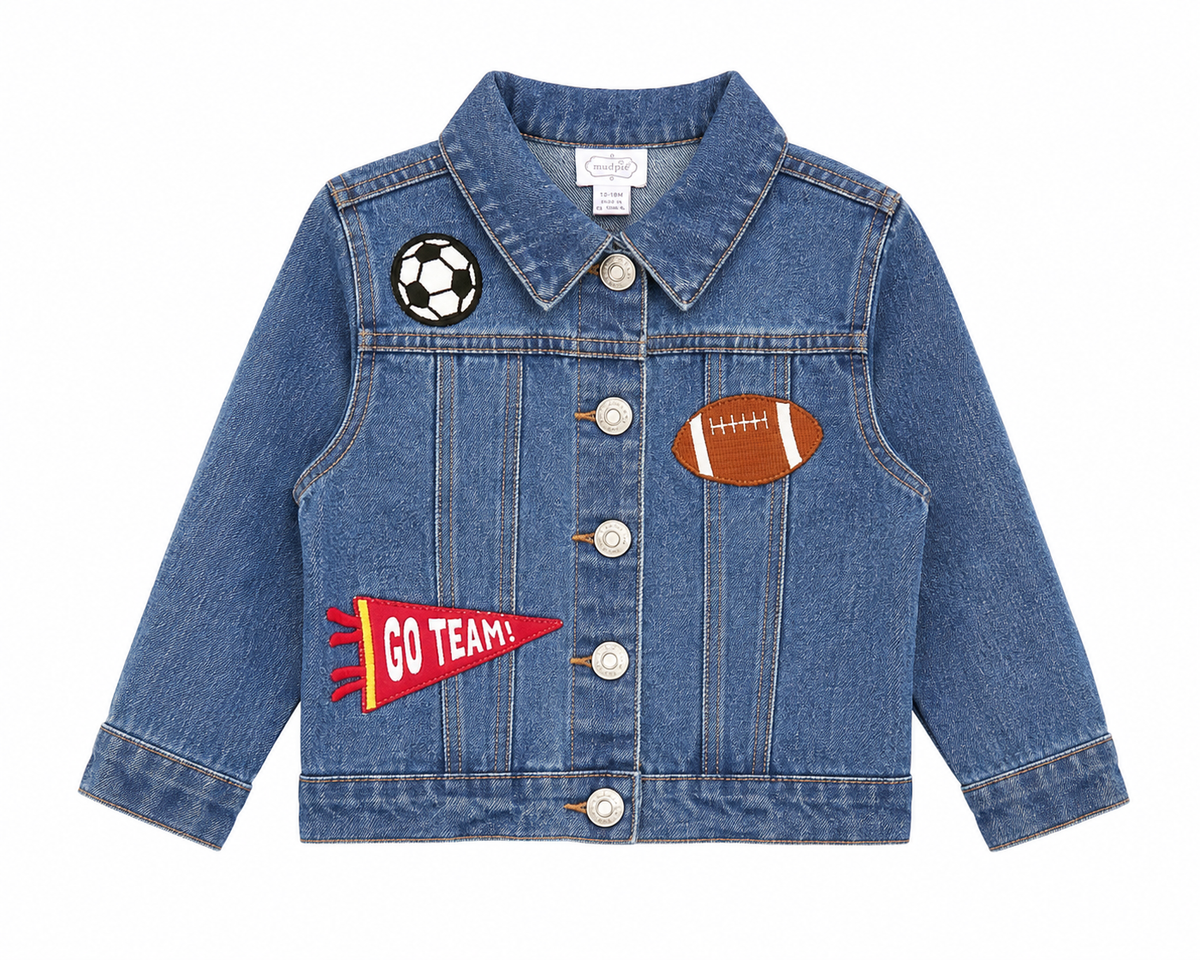 Sports Denim Patch Jacket