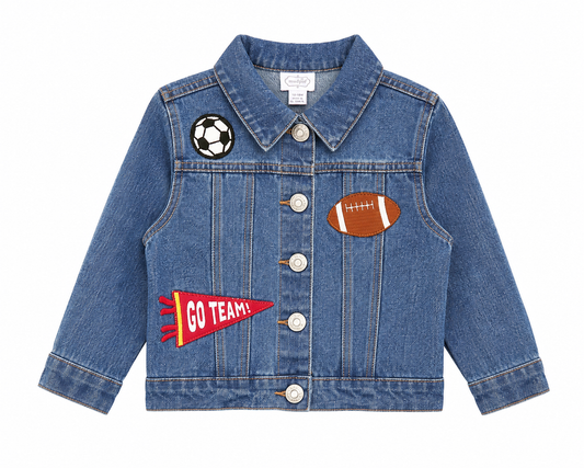 Sports Denim Patch Jacket