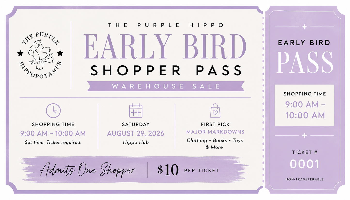 EARLY BIRD WAREHOUSE SALE TICKET