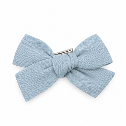 Linen Bow Alligator Clip