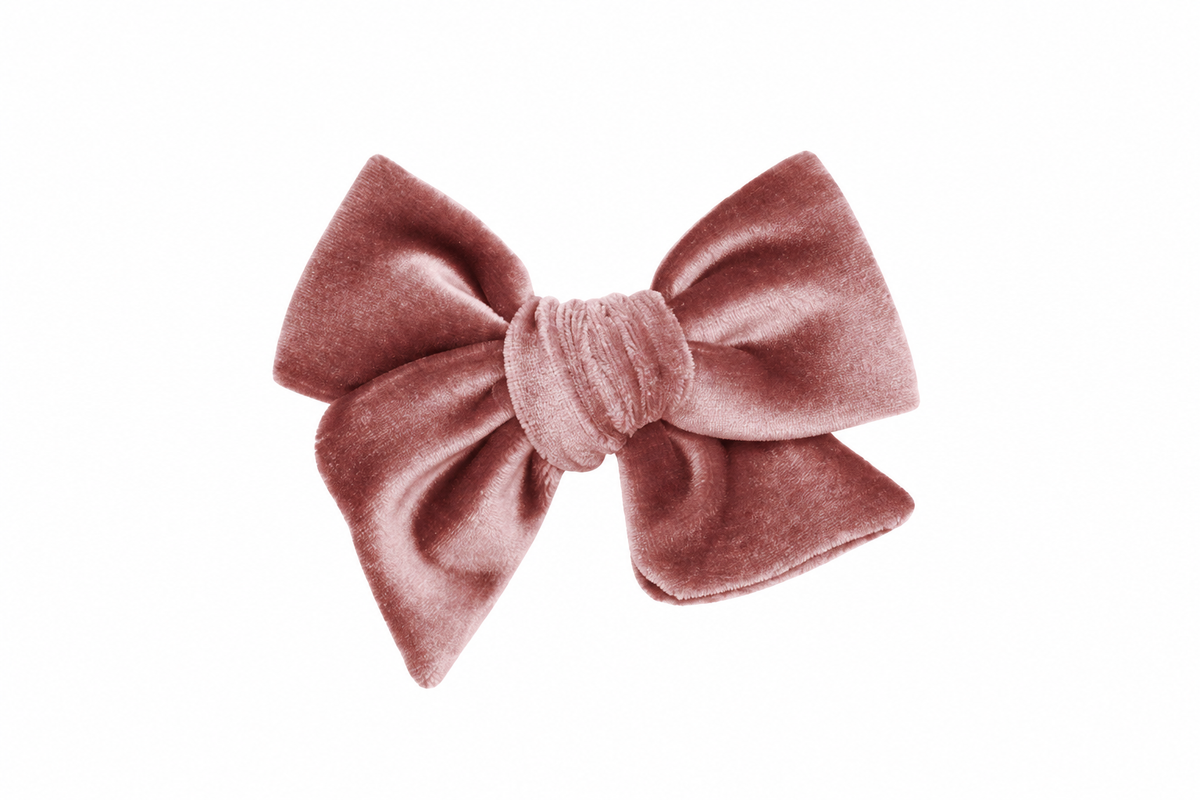 Velvet Bow Alligator Clip