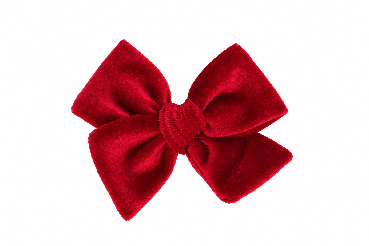 Velvet Bow Alligator Clip